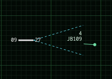 Claude build: square green grid radar scope