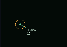 A selected aircraft, circled on the scope