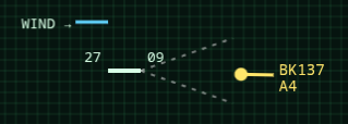 Codex build: circular green scope with rounded green information panels