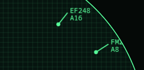 Aircraft entering at the edge of the radar